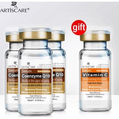 Buy 3 Get 1 Gift ARTISCARE skin care coenzyme Q10 serum whitening and minimize shrink pores reduce the signs of aging face cream