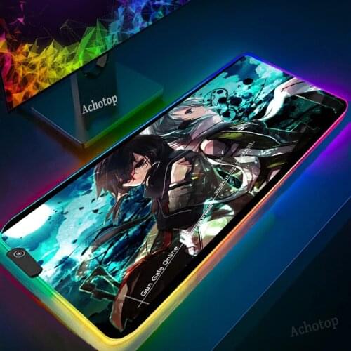 RGB Sword Art Online Oversized Beautiful Pattern Mouse Pad XL Desk Pad Lovely Anime Mouse Pad Print Computer Gamer Mouse Mat XXL