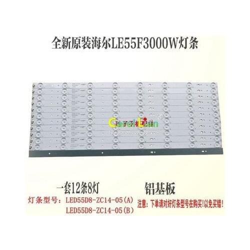 NOVA 12 peças/set Retroiluminação LED tira Barra de Luz lâmpada Para Hai er LE55F3000W 8 LED55D8-ZC14-05 (A) 30355008207 3035500