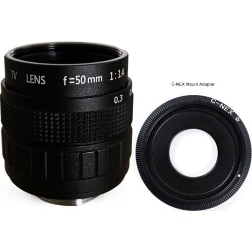 50mm F1.4 CCTV TV Movie lens+C-NEX Mount for SONY NEX3 NEX6 NEX7 A6500 A6300 A6000 A5000