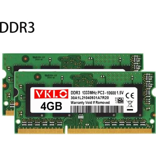 4GB 8GB 1333MHZ 1600MHz DDR3L Laptop RAM PC3L-10600S 12800S 1.35V 204pin 2RX8 SODIMM Non-ECC Unbuffered Notebook Memories
