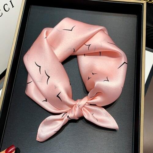 Fashion Silk Hair Scarf Women Handkerchief 100% Pure Silk Scarves Luxury Brand Summer Beach Shawls Wraps Foulard Free Shipping