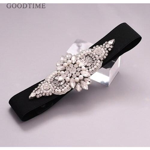 Fashion Bridal Belts Rhinestone Belt Wedding Dress Stretch Belt Dress Waist Seal Elastic Belt For Women Girl Party