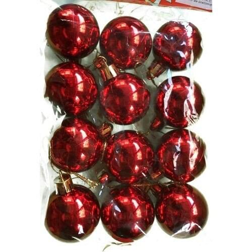Happy Land New Year Christmas Christmas Pine Tree red 12 Li Ball 4 Cm