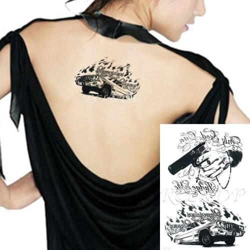 Waterproof Temporary Tattoo Sticker Gun Car "only God Can Judge Me" Fake Tatto Flash Tatoo Hand Arm Foot Art for Men Women