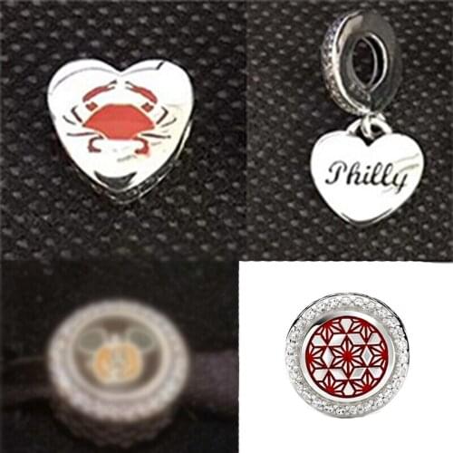 2020 High-quality 1:1 Classic Silver 925 Crab Heart-shaped Pendant, Stylish And Simple Diy Original Ladies Jewelry Gift