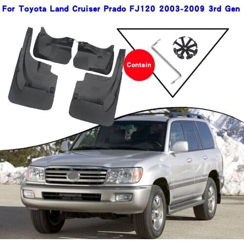 Car Accessories For Toyota Land Cruiser Prado 120 LC120 FJ120 2003-2009 Mudguards Splash Guards Fender Mudflaps Car Fender