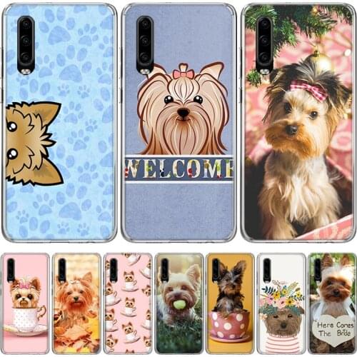 Hot Yorkshire terrier dog puppy Phone Case for Huawei P30 P40 P20 P10 Mate 20 10 30 Lite Pro P Smart Z Plus + Art Luxury Cover C