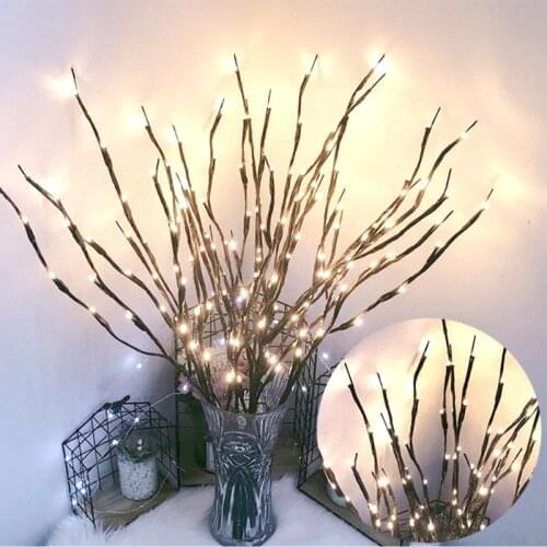 Hot Sale 5pcs/set Willow Twig Lights Home Decoration Lighted Branch 20 LED Tree Branch Light String without battery