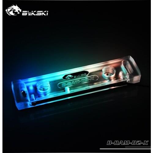 BYKSKI RAM RGB CPU Cooler RAM Heatsinks Water Cooling Block or Dual Channel 2pcs RAM Cooled / Copper Cooled RGB Radiator