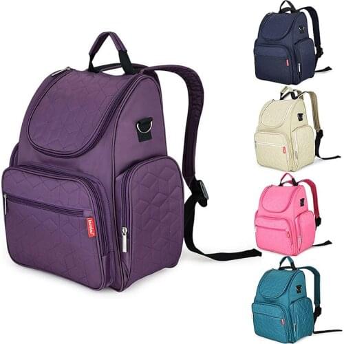 31cm Fashion Mummy Maternity Nappy Bag Waterproof Large Capacity Baby Bag Travel Backpack Nursing Bag Mobile Phone Straps