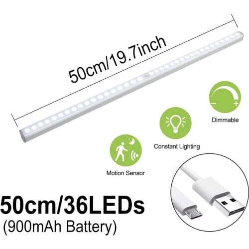 PIR Motion Sensor Night Light Dimmable Closet Lights LED Under Cabinet Light for Cupboard Wardrobe Stairs Kitchen 6/10/30/60 LED