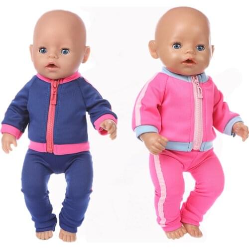 Sport Suit Doll Clothes Fit For born baby 43cm Doll Clothes Doll Accessories For 17inch Baby Doll