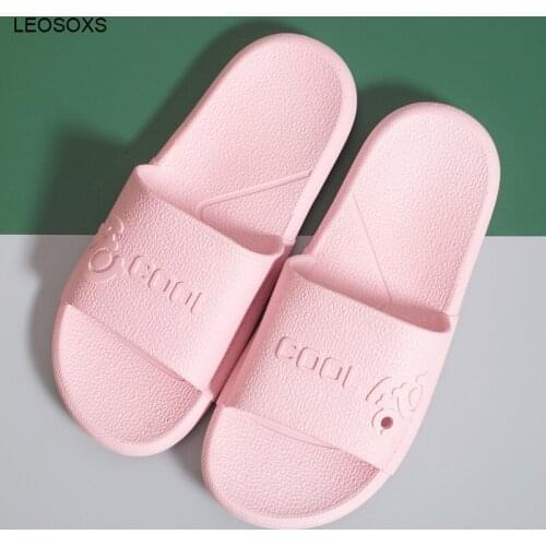 2021 New Solid Color Slippers Fashion Four Seasons Shoes Indoor Summer Lovers Soft Anti Slip Thick Bottom Bathroom Slippers