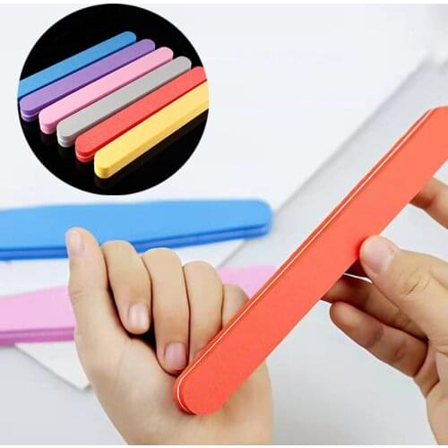 Nail File Pedicure Tool Nail For Gel Polish Remove Manicure Tool Sponge Buffers Block 100/180 Grit Sandpaper Nail Sanding