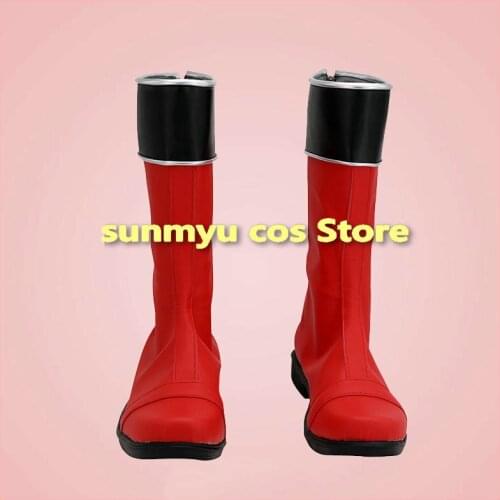 Mirai Sentai Timeranger TIME FIRE Cosplay Boots Shoes Custom Size Halloween
