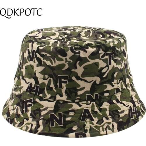 2021 Hat New Spring Men Women Camouflage Bucket Hats Fashion Cotton Outdoor Casual Sun Protection Short Eaves Basin Cap QDKPOTC