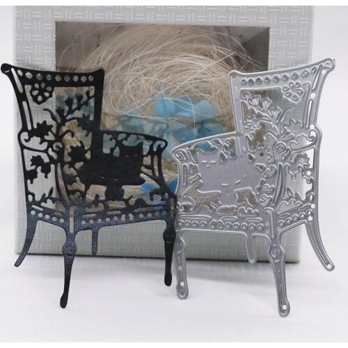 Metal Die Cat on Chair Cutting Dies Scrapbooking Paper Photo Album Cards Making Mold Craft Stencil Stamps and Slimline Dies New