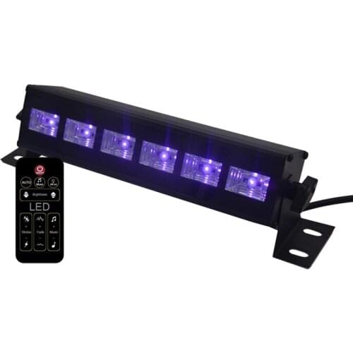 10X LOT 6*3W UV LED Wall Wahser Light With Remote Control For Xmas Party Club Event Stage Light