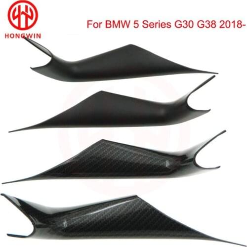 2Pcs Black&Carbon Fiber ABS Interior Door Handle Pull Protective Cover For BMW 5 Series G30 G38 2018