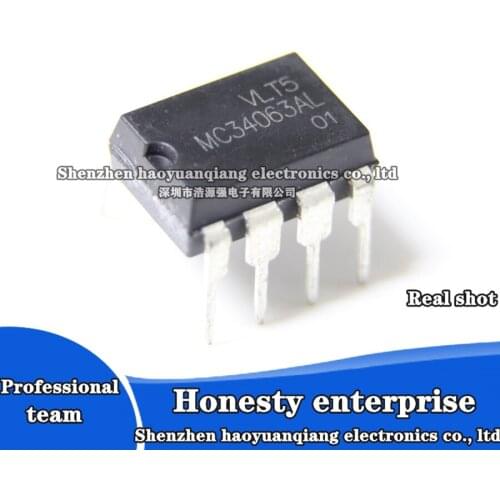 10pcs Genuine original MC34063AL MC34063 chip MC34063 switching regulator directly inserted into DIP-8