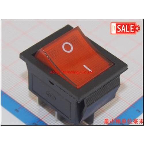 50Pcs/lot Copper Pin Miniature Electrical Boat Rocker Switch With LED Light, ROHS