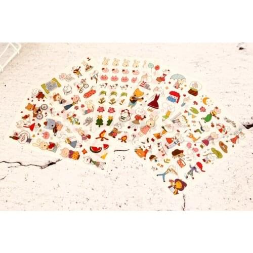 6pcs Cute cat party pvc Transparent Organizer Calendar Diary Book Planner Sticker Scrapbook Decoration Diary Sticker papeleria