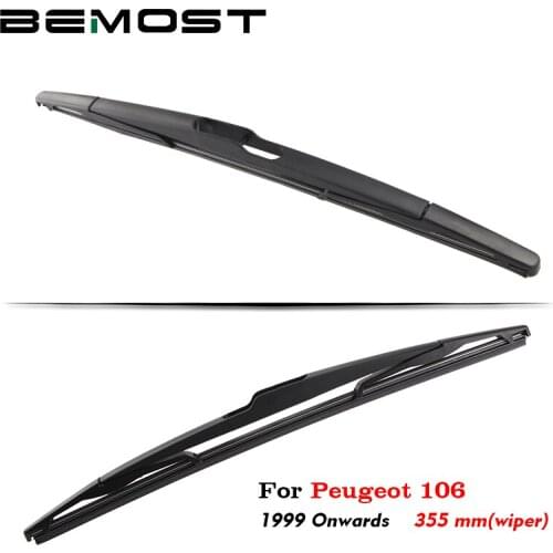 BEMOST Auto Car Rear Windscreen Windshield Wiper Arm Blades Soft Natural Rubber For Peugeot 106 355MM Year From 1999 To 2018