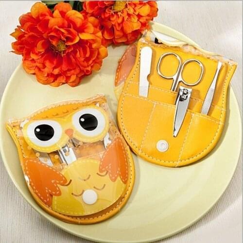 Free shipping 30sets/lot Factory directly sale wedding favor Owl Design Manicure Sets for baby showers and party favors