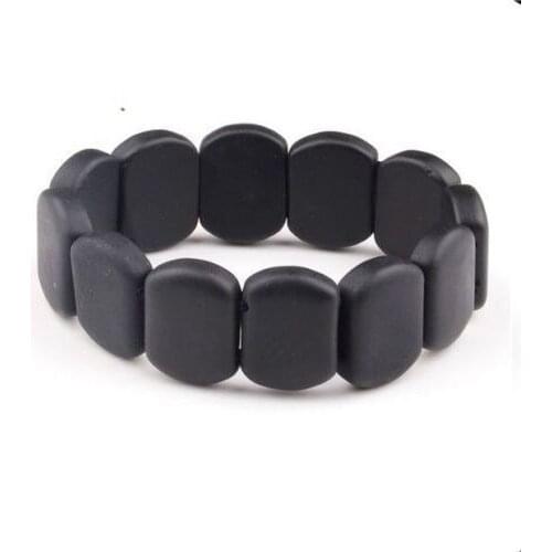 Hand Row bracelet bangle Real black jade Byanshi Men Natural stone needle sibin bian stone bracelets /healthcare treatment