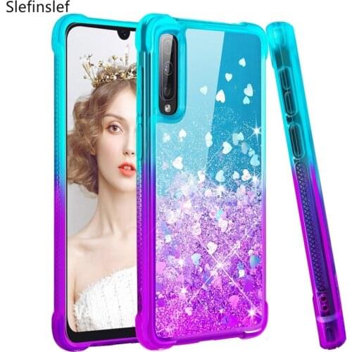 Case For Samsung Galaxy A70 A50 A40 A30 A20 A10 Cover Gradient Quicksand Glitter Silicone Case for Samsung Galaxy Note 10 Plus
