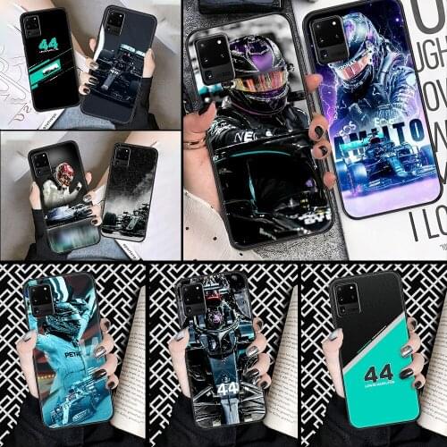 F1 lewis hamilton 44 Phone case For Samsung Galaxy Note 4 8 9 10 20 S8 S9 S10 S10E S20 Plus UITRA Ultra black painting
