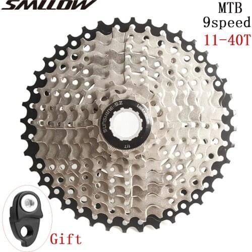 SUNSHINE-SZ 9 Speed Cassette 11-40T Wide Ratio Freewheel MTB Bike Bicycle Cassette Flywheel Sprocket Compatible with Sunrace