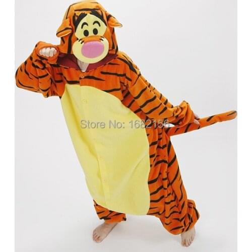 Kigurumi New Style Tiger Pajamas Adult Onesie Unisex Animal Lovely Sleepsuit Cosplay Costumes Lovers Pajamas pijama masculino