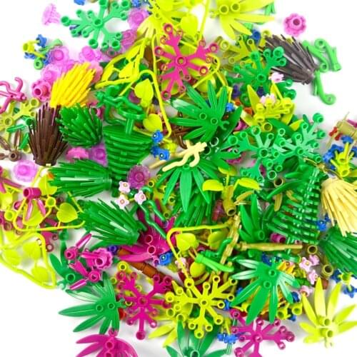 MOC Plant Grass Flower Building Blocks City Street View Garden DIY Accessories Creative Bricks Parts toys Compatible All Brands