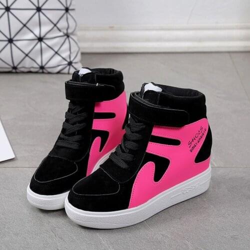 Fashion Vulcanize Shoes Woman High Top Boots Winter Sneaker Shoes Women Casual Flats Shoes Platform Sneakers Walking Shoes