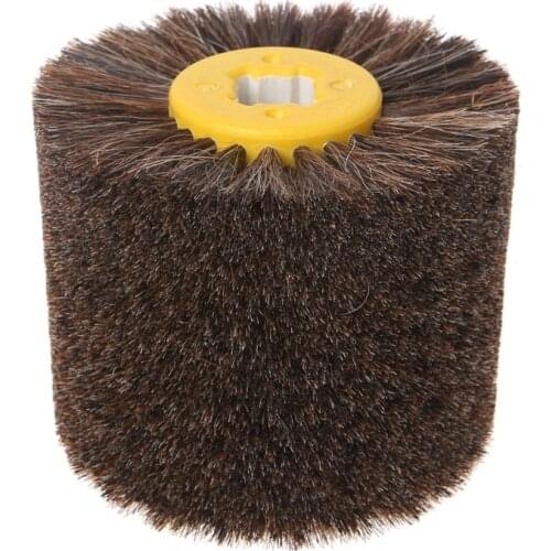 Deburring Horsehair Round Brush Head Polishing Grinding Buffing Wheel Woodworks