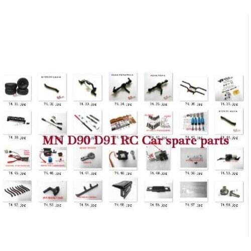 MN D90 D91 RC Car spare parts Original upgrade motor gear tire ESC servo front rear axle pull rod drive shaft shock absorber