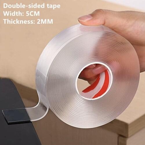 Multifunctional Double Sided Tape Washable Reusable Traceless Nano Tape Width 5CM Thickness 2MM Length 5M Adhesive Tape