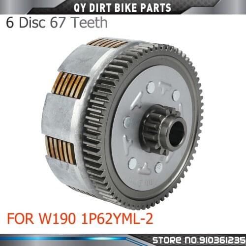 Motorcycle 6 Disc 67 Teeth Complete Manual Clutch Assembly For ZongShen ZS 190cc Z190 W190 1P62YML-2 Engine Dirt Pit Bike Atv