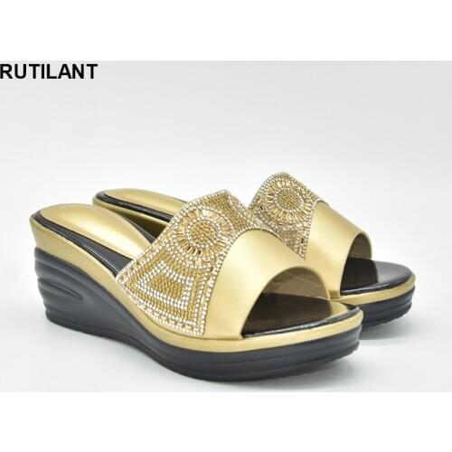 New product wedges womens shoes simple high heels with rhinestone decoration party party high heels