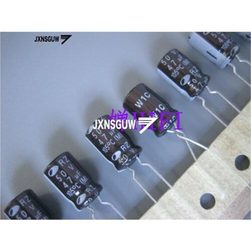 20PCS Original SAMWHA RZ 50V47UF 8X11.5MM black Aluminum electrolytic capacitors 47uF/50v 105 degrees 47UF 50V