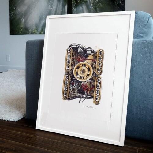 917 Flat 16 Le Mans Poster Vintage Classic Racing Car Art Print On Canvas Painting Home Decor Wall Art Picture For Living Room