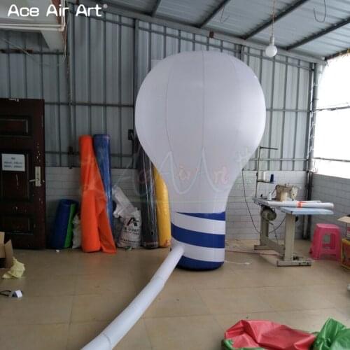 2m H Popular landing balloon decoration,gaint inflatable bulb with LED for party decoration