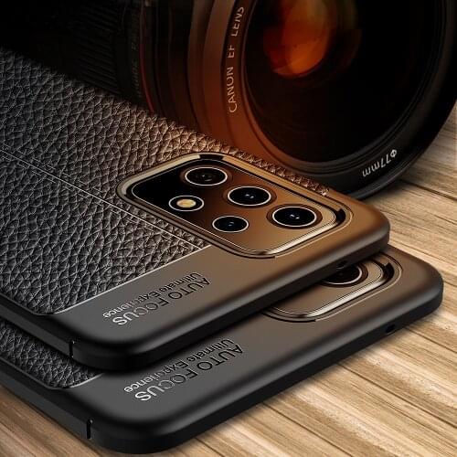Shockproof Case for Samsung A52 A72 5G A51 A71 A21S Leather texture Phone Back Cover for Galaxy S21 Ultra A22 A12 A32