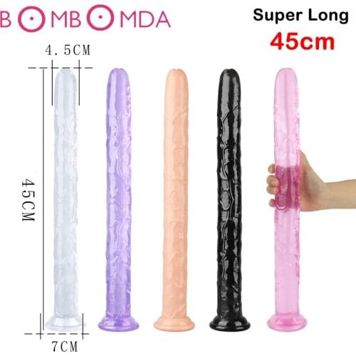 Realistic Dildo Anal Masturbator Sex Toys for Couples Crystal Jelly Dildo Suction Cup Penis Thrusting Dildo Phalos for Women Gay