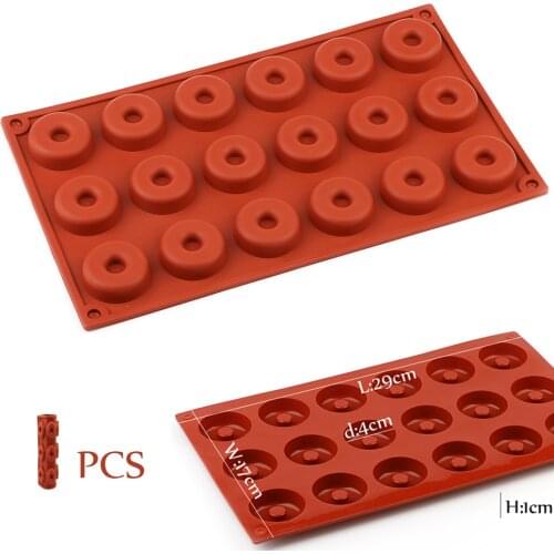 18 Cavity Silicone Mini Donuts cake Mold Chocolate Biscuit Cake Cupcake Doughnut Mould Home Baking Dessert Kitchen tools