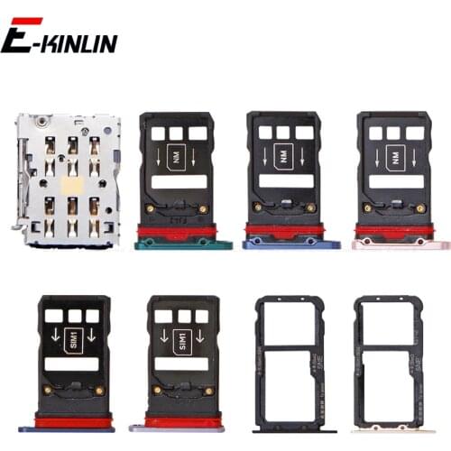 Sim Card / Micro SD Card Tray Socket Holder Slot Container Connector Adapter Reader Parts For HuaWei Mate 20 Pro X 20X Lite