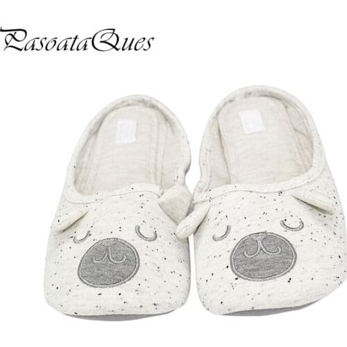 Cotton Cute Animal Home Women Slippers Cartoon Winter Indoor Shoes For Girls Ladies Female Warm House Bedroom Floor Flats TX001