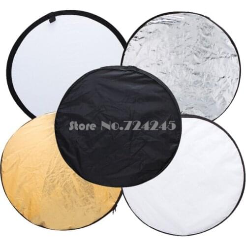Hot 24" 60cm 5 in 1 Portable Collapsible Light Round Photography Reflector for Studio Multi Photo Disc
